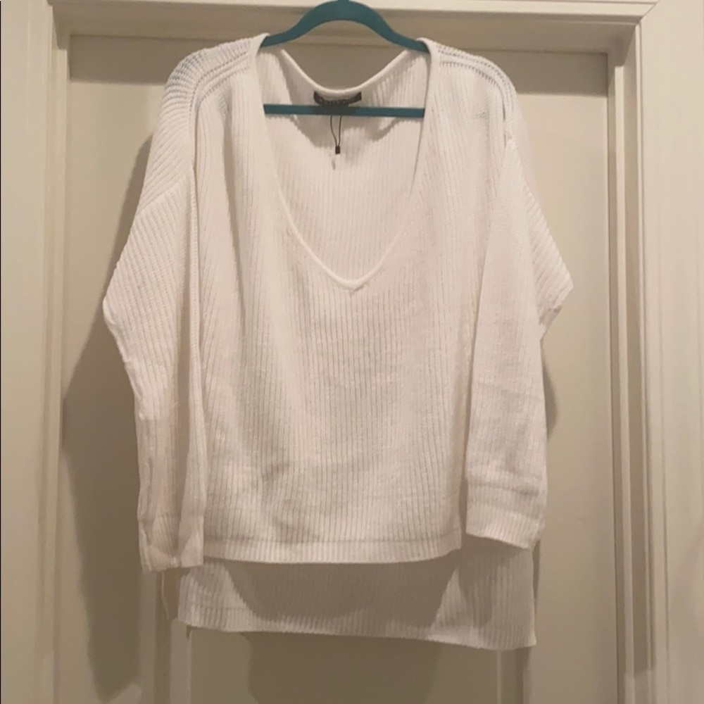 Large White Fox sweater
